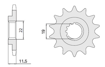 CHT ZĘBATKA PRZEDNIA 4101 16 SUZUKI DR 125 85-00 (JTF409.16) (409-16)