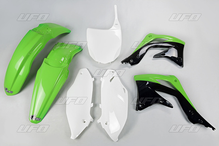 UFO KOMPLET PLASTIKÓW KAWASAKI KXF 450 '12 KOLOR OEM (ZIELONY/BIAŁY/CZARNY) (KA217E999)