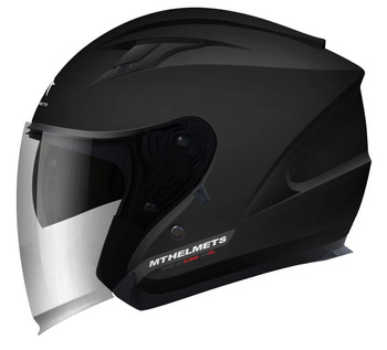 MT WYPRZEDAŻ KASK OTWARTY JET Z BLENDĄ AVENUE SOLID MATT BLACK KOLOR CZARNY MAT ROZMIAR M