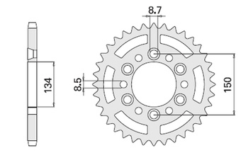 CHT ZĘBATKA TYLNA 489 47 (467-47) KAWASAKI KX/KXF `84-'20 (JTR460.47) (ŁAŃC. 520) (48947JT)