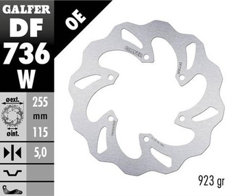 GALFER TARCZA HAMULCOWA TYŁ BENELLI TRK 502X '17-; 1130 SPORT TORNADO '06- (WAVE FIXED) (255X115X5MM)