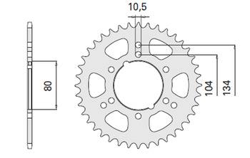 CHT ZĘBATKA TYLNA 4578 40 POLARIS SCRAMBER TRAIL BLAZER (2098-40) (JTR1478.40)