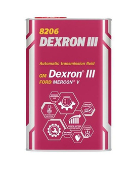 MANNOL DEXRON III AUTOMATIC PLUS - OLEJ PRZEKŁADNIOWY 1L - METALOWA PUSZKA (8206)