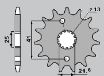 CHT ZĘBATKA PRZEDNIA 438 14 (A4250436140) SUZUKI DR 650