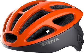 SENA KASK ROWEROWY R1 ROAD Z WBUDOWANYM INTERKOMEM BLUETOOTH 4.1 DO 900M ROZMIAR M ( 55-58 CM ) KOLOR POMARAŃCZOWY (EL)