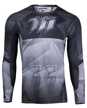 WYPRZEDAŻ 111 RACING KOSZULKA MOTO 111.1 - THUNDER GRAY KOLOR CZARNY/SZARY ROZMIAR XXXL