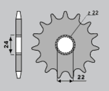 JR ZĘBATKA PRZEDNIA 406 16 APRILIA 125 (JTF394.16)