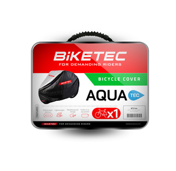 BIKETEC PROMOCJA POKROWIEC WODOODPORNY AQUATEC NA JEDEN ROWER KOLOR CZARNY/SZARY ROZMIAR UNIWERSALNY