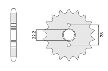 CHT ZĘBATKA PRZEDNIA 728 14 CAGIVA ELEFANT 750 87-89 (726-14)