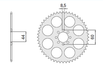 CHT ZĘBATKA TYLNA 4461 52 YAMAHA DT 50R 99-02 (2078-52) (JTR1832.52)