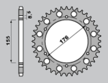 CHT ZĘBATKA TYLNA 4392 42 TRIUMPH 900 (A4152046420)