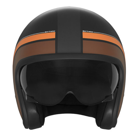 NOX PREMIUM KASK OTWARTY JET NEXT TRAKER KOLOR CZARNY/RDZAWY ROZMIAR L (CIEMNA BLENDA)