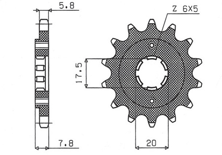 SUNSTAR ZĘBATKA PRZEDNIA 279 13 HONDA NSR 125 '89-'99, XR 250, CRF 230 (JTF327.13) (ŁAŃC. 520) (27913JT)