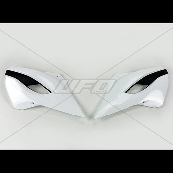 UFO OSŁONY CHŁODNICY HUSQVARNA TE/FE/TC/FC 125/250/300/350/450/501 '14-'15, TE/FE '15 KOLOR BIAŁY/CZARNY