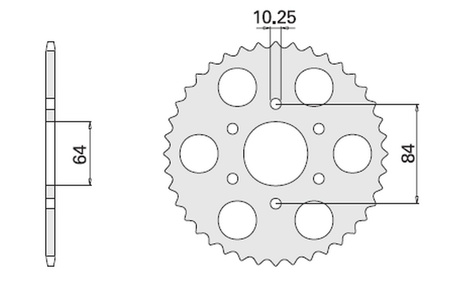 CHT ZĘBATKA TYLNA 814 44 (814-44) SUZUKI GSX 400 E '81-'83