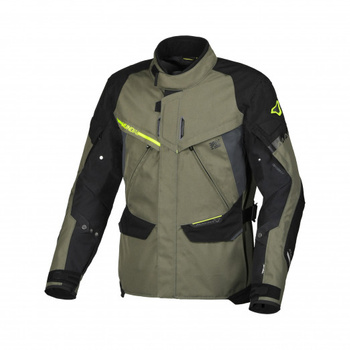 MACNA WYPRZEDAŻ KURTKA (WYPINANE TERMO I WYPINANE RAINTEX) MUNDIAL MOTORCYCLE JACKET GREEN/YELLOW KOLOR ZIELONY/CZARNY/ŻÓŁTY FLUO ROZMIAR 4XL