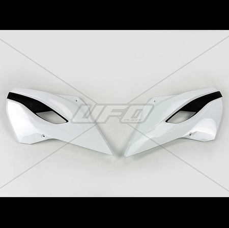 UFO OSŁONY CHŁODNICY HUSQVARNA TE/FE/TC/FC 125/250/300/350/450/501 '14-'15, TE/FE '15 KOLOR BIAŁY/CZARNY