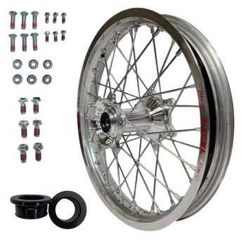 REX WHEELS (EXCEL) PROMOCJA KOMPLETNE KOŁO TYLNE 18 CALI 18-2,15 YAMAHA YZF 250/450 ' 09-, SREBRNA OBRĘCZ / SREBRNA PIASTA / SREBRNE SZPRYCHY / SREBRNA NYPLE