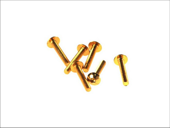 V PARTS (VICMA) ZESTAW ŚRUB OWIEWKI M5X30 (6SZT.) KOLOR ZŁOTY (IMBUSOWA PŁASKA)(TA530OR)