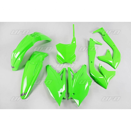 UFO KOMPLET PLASTIKÓW KAWASAKI KXF 450 '18 KOLOR ZIELONY FLUO (KA226AFLU)