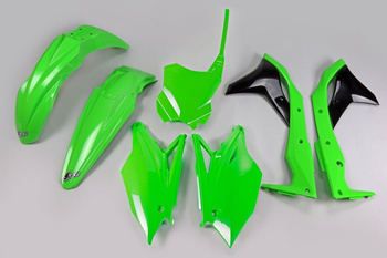 UFO KOMPLET PLASTIKÓW KAWASAKI KXF 250 '18-'20 KOLOR OEM '20 (ZIELONY/CZARNY) (KA225E999K)