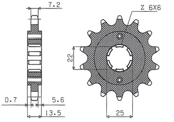 SUNSTAR ZĘBATKA PRZEDNIA 293 15 HONDA XL 600V '87-'88 (PD06) (JTF293.15) (ŁAŃC. 525) (29315JT)