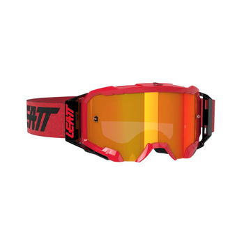 LEATT GOGLE VELOCITY 5.5 IRIZ GOGGLE RED LENS RED 28% - KOLOR CZERWONY/CZARNY SZYBKA LUSTRZANA CZERWONA