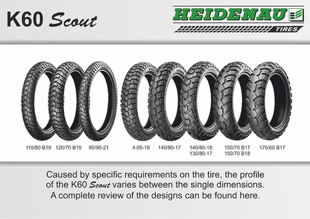 HEIDENAU OPONA 150/70B17 K60 SCOUT 69T TL M/C M+S TYŁ DOT 19-26/2024