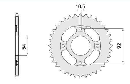 CHT ZĘBATKA TYLNA 835 46 YAMAHA TZR (A4140835460) RD 125 , SR 125