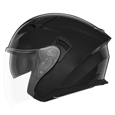 NOX KASK OTWARTY JET Z BLENDĄ N130 SOLID KOLOR CZARNY POŁYSK ROZMIAR XS