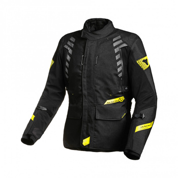 MACNA WYPRZEDAŻ KURTKA (WYPINANE TERMO I FIXED RAINTEX) DAMSKA ULTIMAX LADIES MOTORCYCLE JACKET BLACK/YELLOW KOLOR CZARNY/ŻÓŁTY ROZMIAR L