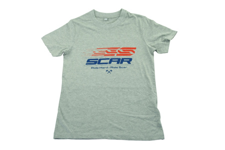 SCAR RACING KOSZULKA T-SHIRT Z LOGIEM SCAR KOLOR SZARY ROZMIAR M