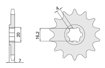 CHT ZĘBATKA PRZEDNIA 413 12 SUZUKI TS 50X`84-96, RMX 50`97-99 (JTF413.12) (413-12)