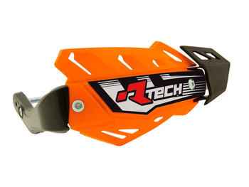 RACETECH (RTECH) OSŁONY RĄK (HANDBARY) FLX ATV/QUAD KOLOR POMARAŃCZOWY (Z 3 RODZAJAMI MOCOWAŃ DO KIEROWNICY)