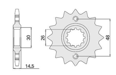 CHT ZĘBATKA PRZEDNIA 339 16 HONDA VFR 800 '02-'13 (JTF339.16)