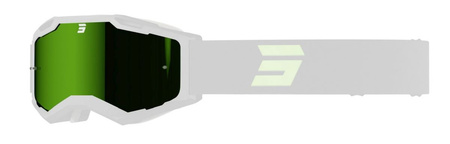 SHOT RACING WYPRZEDAŻ SZYBA/SZYBKA DO GOGLI IRIDIUM GREEN ZIELONE LUSTRO ANTI-SCRATCH ANTI-FOG PASUJE DO ASSAULT 2.0 / IRIS 2.0