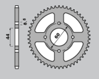 CHT ZĘBATKA TYLNA 832 42 (832-42) YAMAHA DT 80 MX