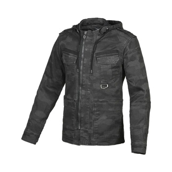 MACNA WYPRZEDAŻ KURTKA COMBAT MOTORCYCLE JACKET BLACK/GREY CAMO KOLOR CZARNY/SZARE CAMO ROZMIAR L