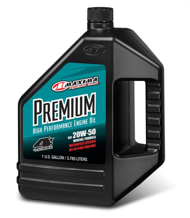 MAXIMA RACING OILS OLEJ SILNIKOWY MINERALNY PREMIUM 20W50 3.785 LITRY (4) (AKC)