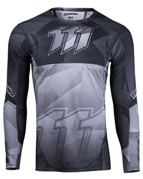 WYPRZEDAŻ 111 RACING KOSZULKA MOTO 111.1 - THUNDER GRAY KOLOR CZARNY/SZARY ROZMIAR XL