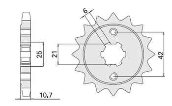 CHT ZĘBATKA PRZEDNIA 338 16 HONDA CB650 79-84 (JTF338.16) (338-16)