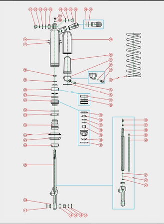 KYB ZESTAW NAPRAWCZY AMORTYZATORA TYLNEGO CR 125 '93-'94; KX 125/250 '93-'94; YZ 125/250 '93-'94 (SERVICE KIT)