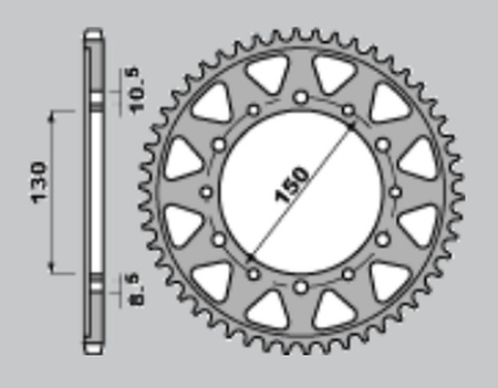 CHT ZĘBATKA TYLNA 860 39 (859-39) (JTR859.39) YAMAHA FZS 600 FAZER 96-03