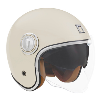 NOX PREMIUM KASK OTWARTY JET HERITAGE SOLID KOLOR KREMOWY ROZMIAR M