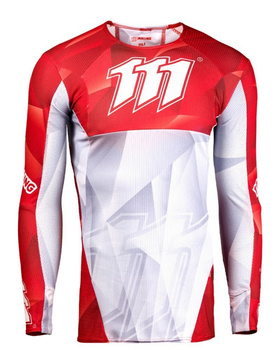 WYPRZEDAŻ 111 RACING KOSZULKA MOTO 111.1 - SHARP RED KOLOR BIAŁY/CZERWONY ROZMIAR M