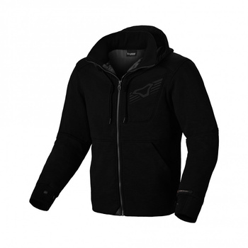 MACNA WYPRZEDAŻ KURTKA (MESH) Z KAPTUREM DISTRICT MOTORCYCLE HOODIE BLACK KOLOR CZARNY ROZMIAR L