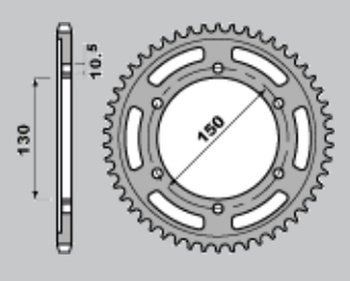 CHT ZĘBATKA TYLNA 300 39 YAMAHA TRX 850 (96-00) (300-39) (JT300.39)