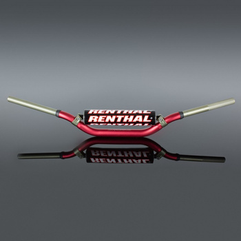 RENTHAL KIEROWNICA 1,1/8 CALA (28,6MM) MX TWINWALL 922 HANDLEBAR RED RC HIGH PADDED KOLOR CZERWONY Z GĄBKĄ