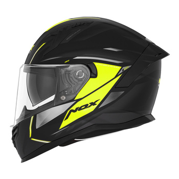 NOX KASK INTEGRALNY (FULL FACE) Z BLENDĄ N401 XENO KOLOR CZARNY/ŻÓŁTY FLUO MAT ROZMIAR M