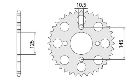 CHT ZĘBATKA TYLNA 857 41 YAMAHA (857-41) (JTR857.41) YAMAHA XT 600 '85-94, XT 600Z TENERE 87-89